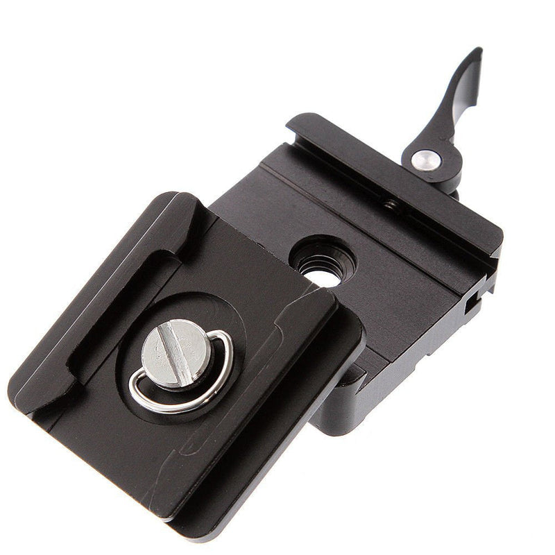 [AUSTRALIA] - FocusFoto P50 QR Clamp + 1/4" Quick Release Plate Set 50mm Adapter 3/8" Mounting Universal for Tripod Ballhead Ball Head Compatible with Arca Swiss RRS Manfrotto Benro Standard 