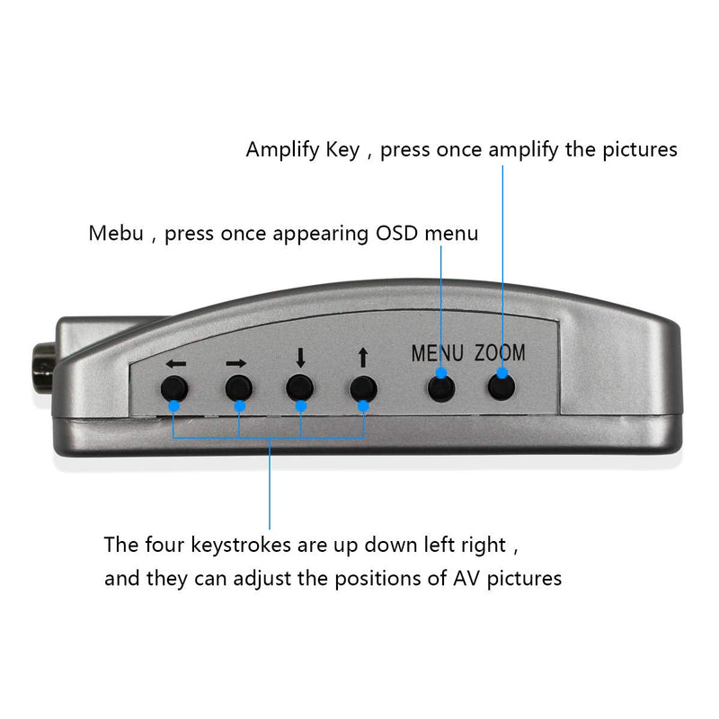 HDSUNWSTD VGA to RCA Adapter, Composite AV S Video to VGA Converter, PC to TV Video Switch Box for HDTV, Monitors, Laptop, Desktop, PC