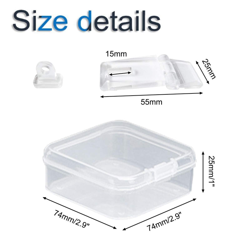 [AUSTRALIA] - INCREWAY Acrylic Hasp Buckle, 10Pcs 25x55mm Crystal Clear Mini Hinge Latch Hasp Lock Transparent Jewelry Box Latch Buckle 