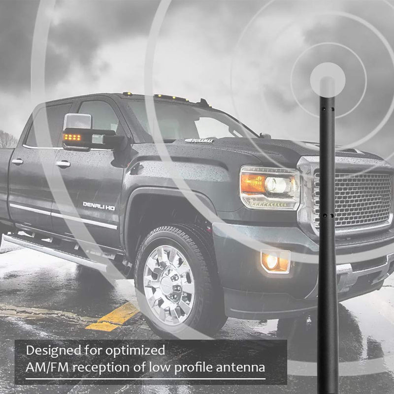 KSaAuto (10 Styles Available) 7 Inch Polished Copper Core Radio Antenna for 2007-2021 GMC Sierra & Chevy Silverado All Truck Models (Except HD) with M7 Thread, Designed for FM/AM Radio Reception