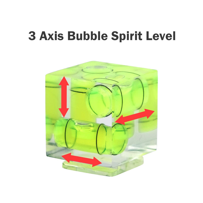 [AUSTRALIA] - Camera Hot Shoe Level, Chromlives 3 Axis Spirit Bubble Level Standard Shoe Level Mount Compatible with DSLR Film Camera Canon Nikon Olympus Pentax 