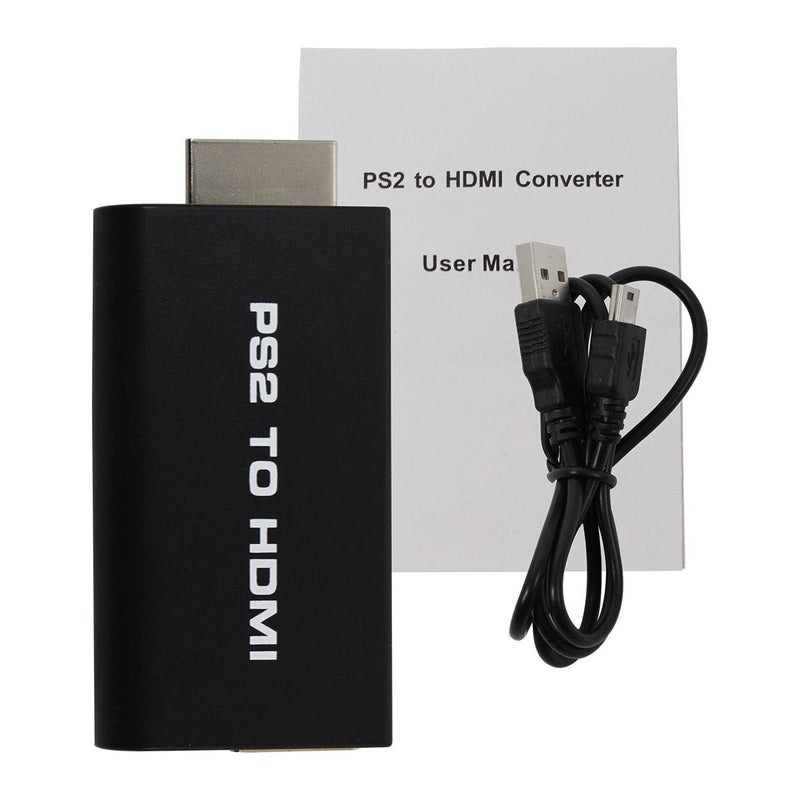 HDSUNWSTD PS2 to HDMI 480i/480p/576i Audio Video Converter Adapter with 3.5mm Audio Output Supports All PS2 Display Modes for HDTV HDMI Monitor