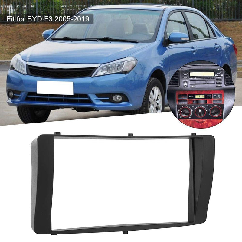 Navigation Modified Frame Radio Dash Panel, Car Stereo Radio Fascia Dash Panel 2 Din Frame Trim Kit Fit for BYD F3 2005-2019