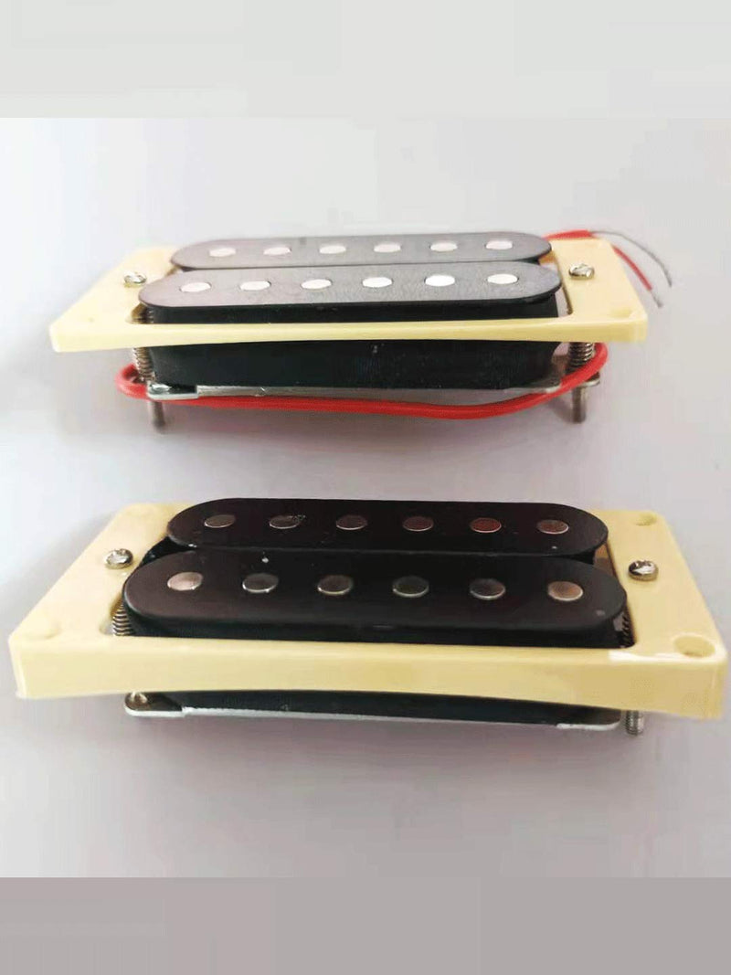 Electric Guitar Humbucker Pickups Double Coil Guitar Bridge Pickup & Neck Pickups Set - Black 2101-SYQ-LPB