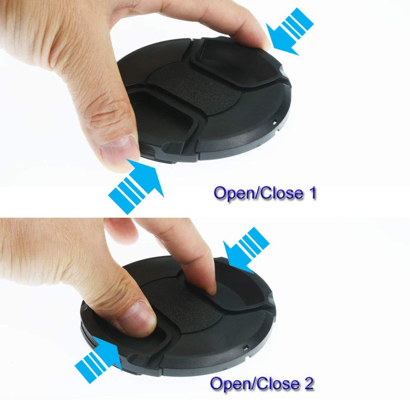 Lens Cap 40.5mm, Camera 40.5mm Lens Cap, 2 Packs + 1 Piece Cleaning Wiper, Model:LC-40.5, Compatiable with DSLR & Mirrorless Camera Camera Lens & Lens Filter & Filter Adapter Ring etc.(40.5mm) 40.5 mm