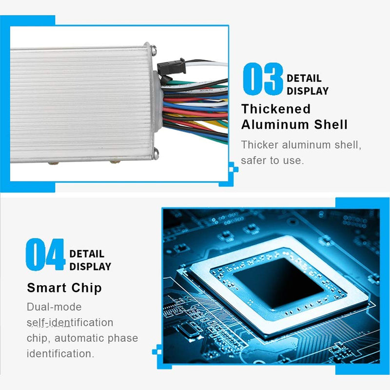 Fafeims 36V/48V 350W Brushless Motor Controller with Aluminium Alloy Shell for Electric Bicycle
