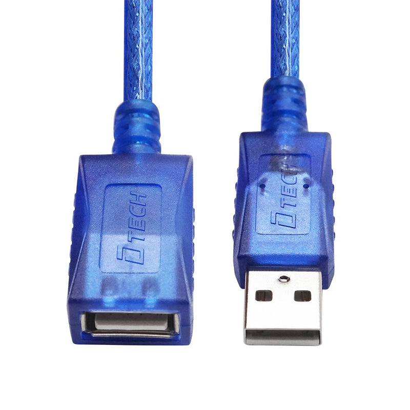 DTECH 6ft USB Extension Cable USB Male to Female Cord 2.0 Type A Port (6 Feet, Blue) 1 Pack
