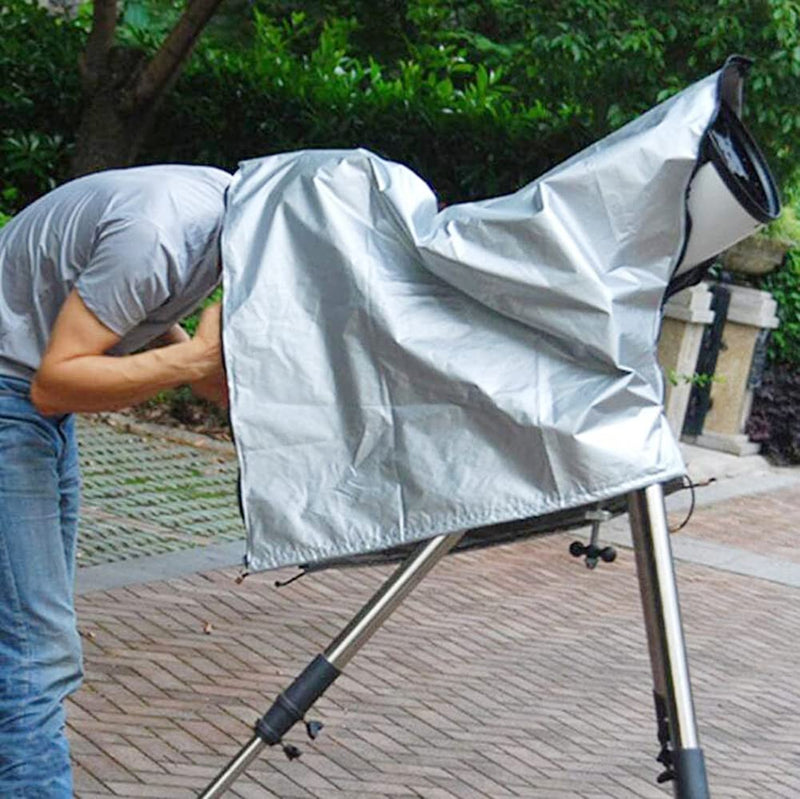 BOSKING Telescope Cover Outdoor Sun Protective Dust-Proof Astronomical Telescope Cover with Adjustable Drawstring - Silver (59(1499mm) x 33.5(851mm) inch) 59(1499mm) x 33.5(851mm) inch