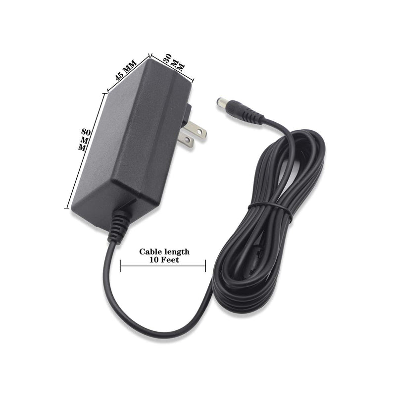 12V 1A AC/DC Power Supply Adapter Compatible with for Razor Power Core E90, ePunk, XLR8R, Electric Scream Machine, Kids Ride On Toys, Electric Scooter Charger Cable Cord (10 Ft)