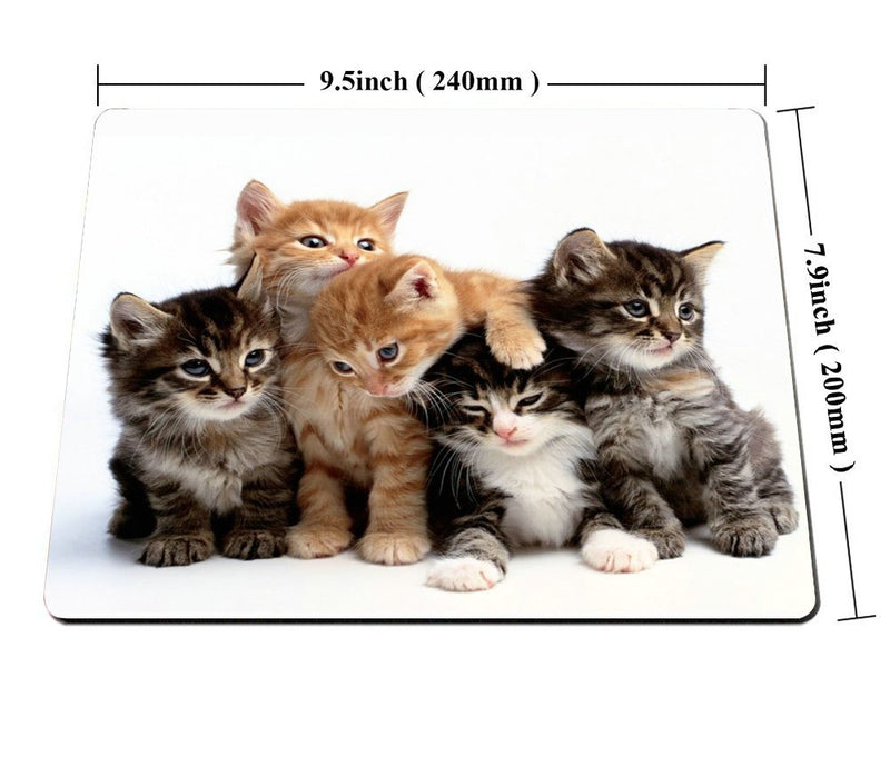 Smooffly Cats Mouse pad for Computers, Kittens Family Cats Mouse Pad