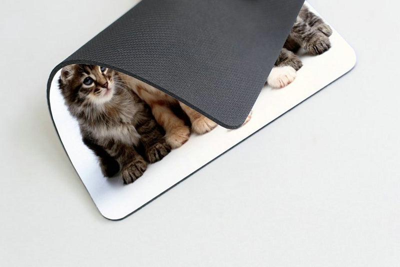 Smooffly Cats Mouse pad for Computers, Kittens Family Cats Mouse Pad
