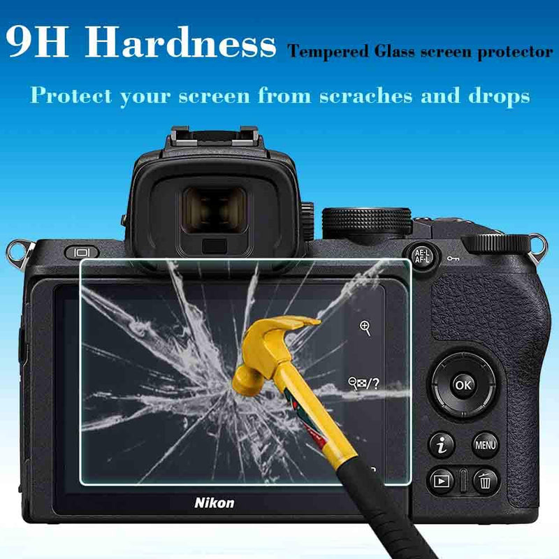 Z50 Screen Protector for Nikon Z 50 Z50 Mirrorless Digital Camera & Hot Shoe Cover,ULBTER 0.3mm 9H Hardness Tempered Glass Saver Anti-Scrach Anti-Fingerprint Anti-Bubble Anti-Dust [2+3Pack]