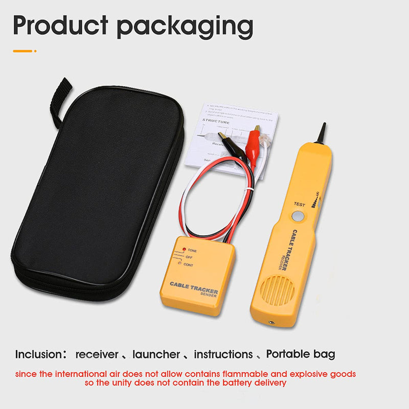 Wire Tracer Electrical Circuit Tracer Tone Generator and Probe Kit,Circuit Breaker Finder Network Cable Continuity Tester Electric,Automotive Wire Tracker Telephone Line Finder Toner Detector Tool