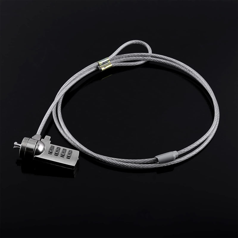Laptop Locking Cable, Digit Password Lock, 110cm 4 Digit Password Combination Security Lock Cable Laptop Theft Deterrent Security Locks Computer Lock for Notebook PC