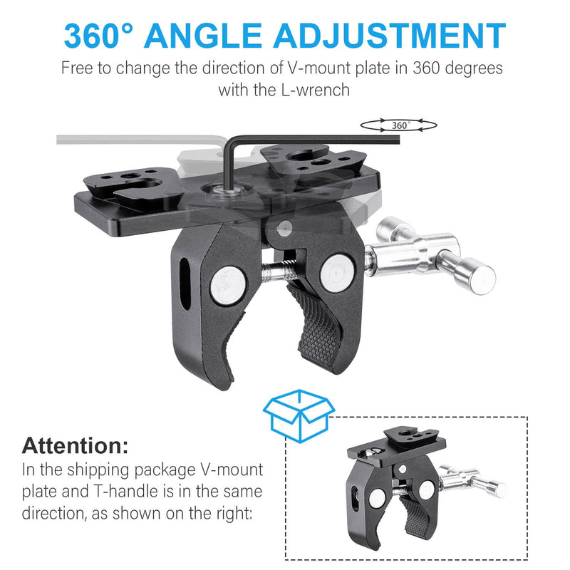 Fomito V-Lock (Male) Clamp Release Plate for V-Mount Power Adapter