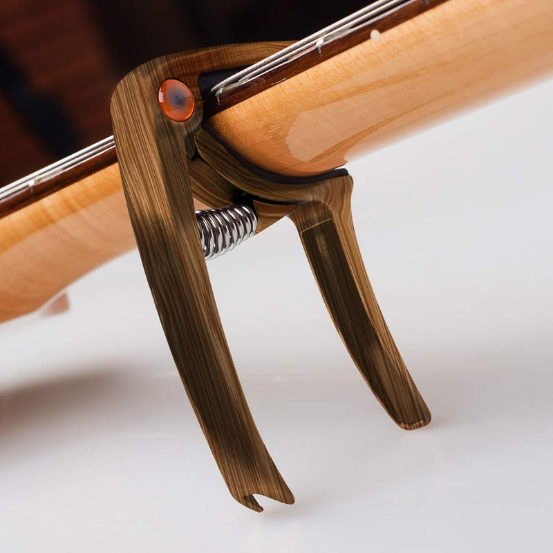 MIMIDI Guitar Capo Adjustable Tension for Acoustic Guitar (1 PC Wood) 1 PC Wood