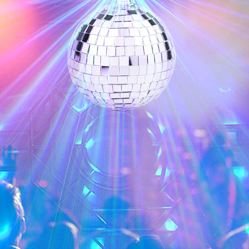 [AUSTRALIA] - 2 Pieces Disco Mirror Balls Silver Hanging Ball for 50s 60s 70s Disco DJ Light Effect Party Home Decoration Stage Props School Festivals Party Favors and Supplies 4 Inch 