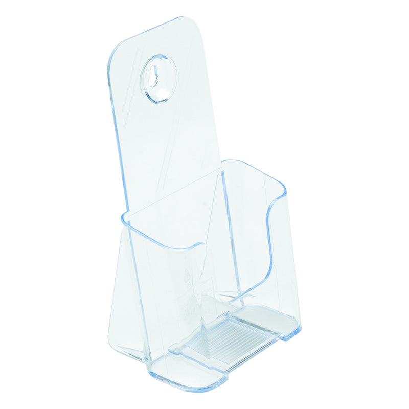 deflecto 77501 DocuHolder for Countertop or Wall Mount Use, 4 1/4w x 3 1/4d x 7 3/4h, Clear