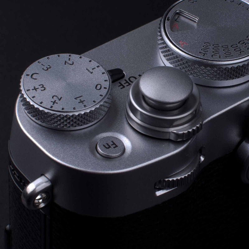 VKO Gray Soft Metal Shutter Release Button Brass Compatible with Sony DSC-RX1RII RX10IV RX10III RX10II RX10 X-T4 X-T30 X-T3 X100F X-T20 X-PRO2 X30 X-T2 Camera 11mm Concave 10mm Convex Surface(2 Pack) Grey