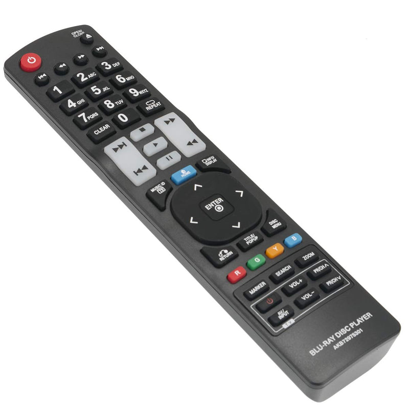 AKB72975301 Replacement Remote Control Applicable for LG BD590 BX585 BX580 BD570 BD550 Blu-ray Disc Player