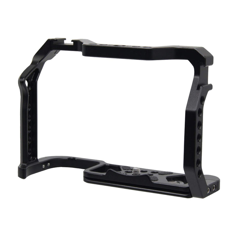 Easy Hood Cage for Canon EOS R6 R5 Mirrorless Camera, Vlogging Video Shooting Filmmaking Rig Stabilizer with Dual Cold Shoe, 1/4" Mounting Points and 3/8" Arri Locating Hole