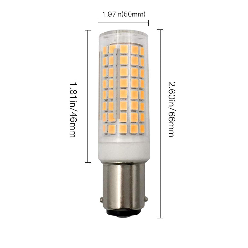 MD Lighting 10W BA15D LED Corn Light Bulbs(4 Pack)- 102 LEDs 2835 SMD 1000lm Dimmable Double Contact Bayonet Base Sewing Machine Bulb 120V Warm White 3000K LED Corn Bulb 70W Halogen Replacement Bulb