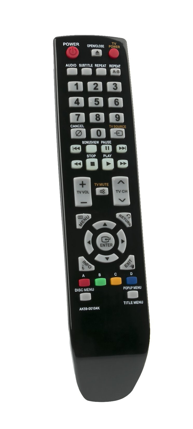 Replace AK59-00104K Remote Control for Samsung BD-P1590 BDP-1590 BDP-1600 BD-P3600 BD-P4600