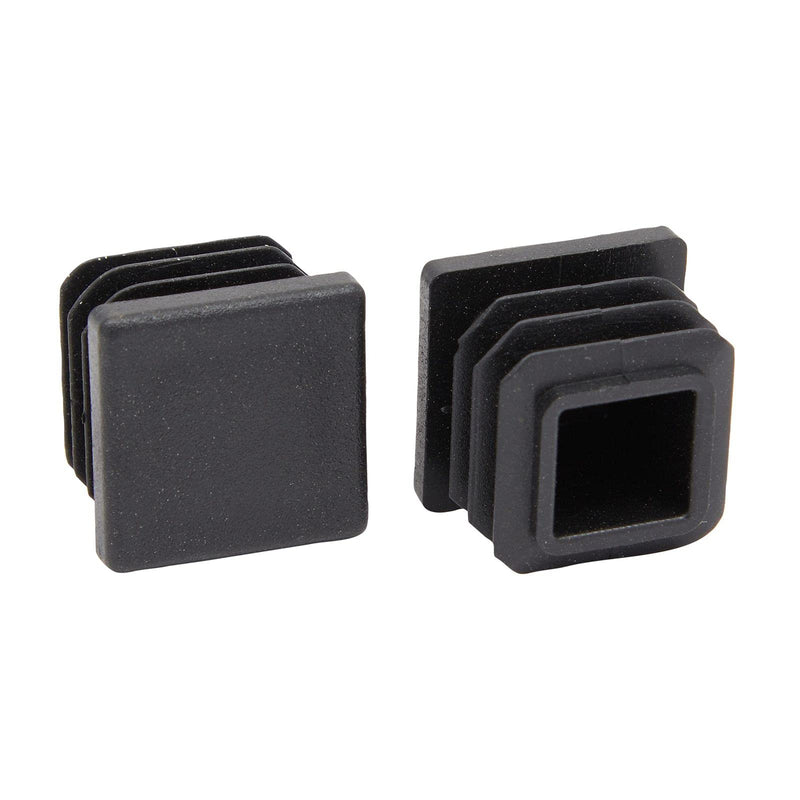 100 Pack 3/4 Inch Square Plastic Plugs Insert, Tubing End Caps for Chair & Furniture Glide (0.75")