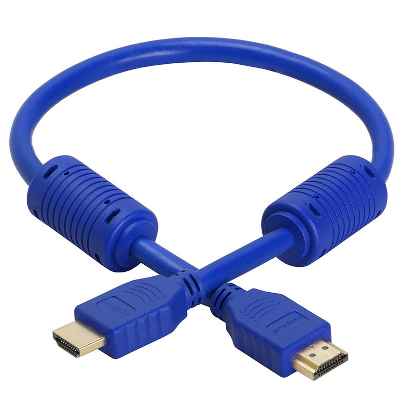 [AUSTRALIA] - Cmple - HDMI Cable 1.5FT High Speed HDTV Ultra-HD (UHD) 3D, 4K @60Hz, 18Gbps 28AWG HDMI Cord Audio Return 1.5 Feet Blue 