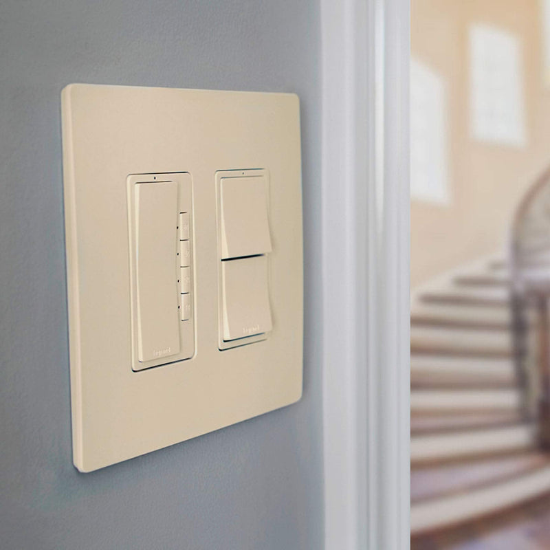 Legrand radiant Digital Light Switch Countdown Timer, Decorator Rocker Wall Switch, 4-Button, RT2LACCV4 Light Almond