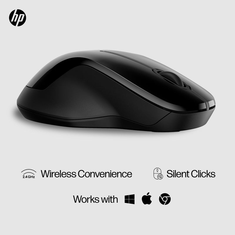 HP 250 Dual Mouse - for Computer or Laptop - Multi-OS & Device Compatibility, Dual-Mode 2.4 GHZ or Bluetooth Connectivity - Multi-Surface Technology - 1-Year Battery Life - Ambidextrous