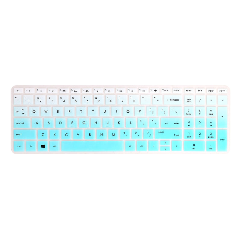 Keyboard Cover Compatible with HP Envy x360 15.6” Series /2020 2019 HP Pavilion 15 HP Pavilion x360 15.6” Series/HP Envy 17 17.3" Series/HP Laptop 15t 17t 17-ca0011nr-by0040nr -Ombre Hot Blue HP Pavilion/Envy 15 15-Ombre Hot Blue