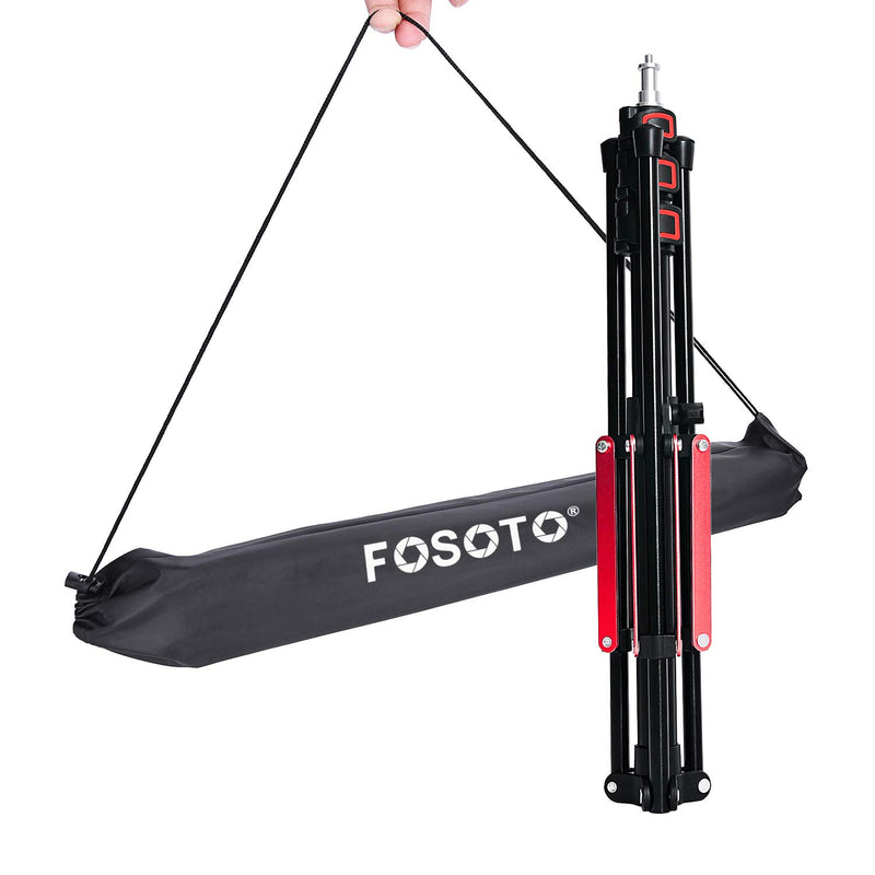 FOSOTO Photography 75" Light Stand Super Lightweight Aluminum Alloy Tripod Light Stand Reverse Legs for Ring Lights Relfectors Softboxes Umbrellas Backgrounds Video Studio with Carry Bag