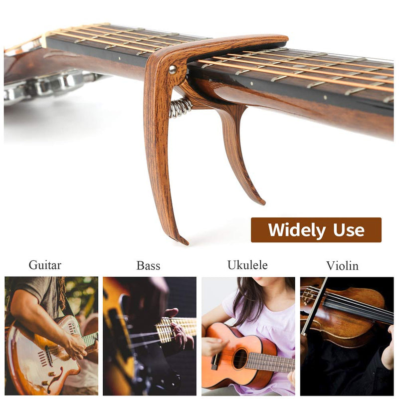 Guitar Capo, Premium Zinc Alloy Capo for Acoustic, Electric and Classical Guitars, Ukulele, Banjo, Bass, Mandolin