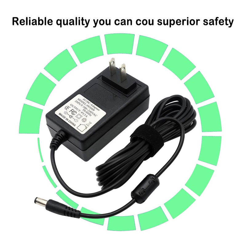 9V 2A AC DC Adapter Cable Cord, DPA-1 Pedal Power Supply Adapter 9V DC 2A Tip Negative 5 Way Daisy Chain Cables for Effect Pedal Power Supply Charger (10FT)