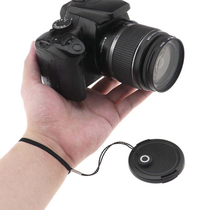 6Pcs Elastic Lens Cap Keeper Lens Cover Prevent Lens Cap Lost Compatible with DSLR and SLR Front Lens Cap 9 Inch