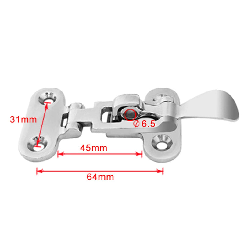 NRC&XRC Heavy Duty 316 Stainless Steel Anti-Rattle Lockable Hold Down CLAMP Latch Locker Hatch Hardware 2 PACKS