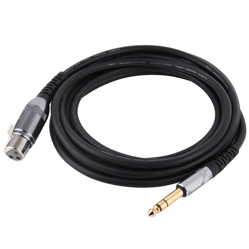 INNOV8 XLR Female to 1/4 Inch (6.35mm) TRS Male Jack Microphone Cable 3m