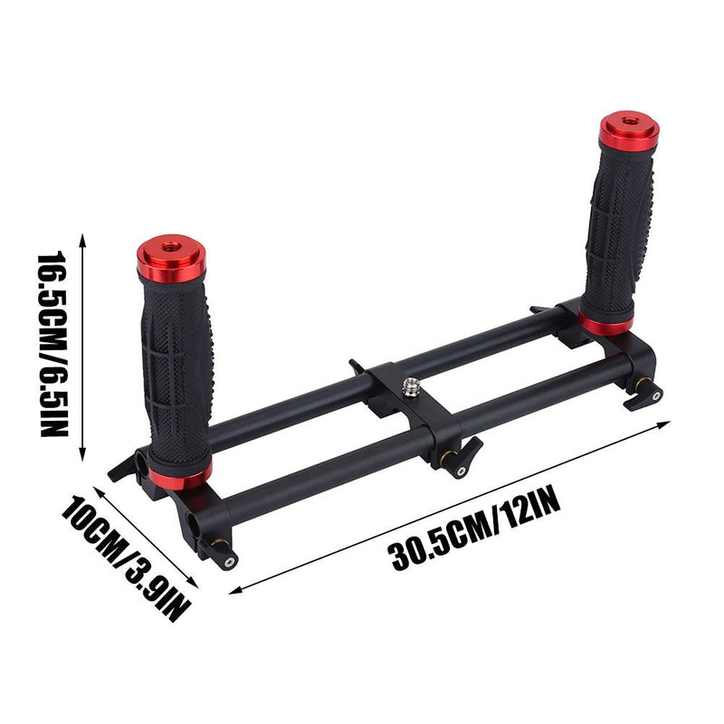 Richer-R Dual Handle Gimbal, Aluminum Alloy Dual Handheld Grip,Camera Dual Grip,Extender Handle Gimbal Stabilizer Rig Accessory for Zhiyun Feiyu MOZA Beholder