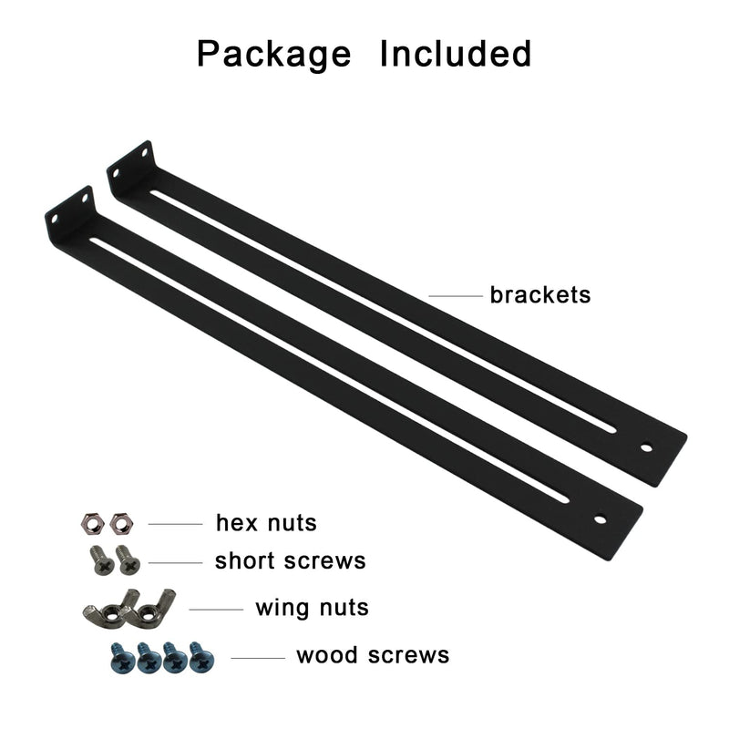 Wdwlbsm 2 Pack Drawer Repair Kit,Furniture Repair Accessories Brackets Middle Mount to Reinforce and Repair Wooden/MDF/Chipboard Drawers Cabinet - Heavy Duty Steel Hardware Includes Screws