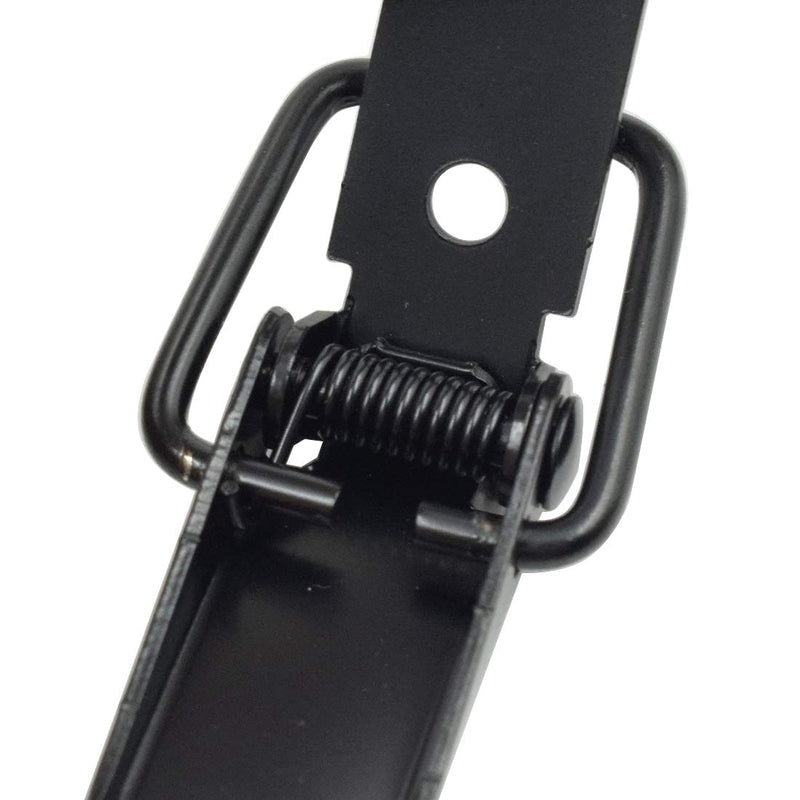 [AUSTRALIA] - Rannb Toggle Latch Small Stainless Steel Spring Loaded Latch Hasp Black - Pack of 10 Small Size No Padlock Hole 