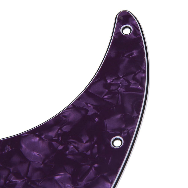 BQLZR Purple Pearl PVC 3 Ply Bass Pickguard Scratch Plate for PB Electric Bass Guitar 13 Screw Holes