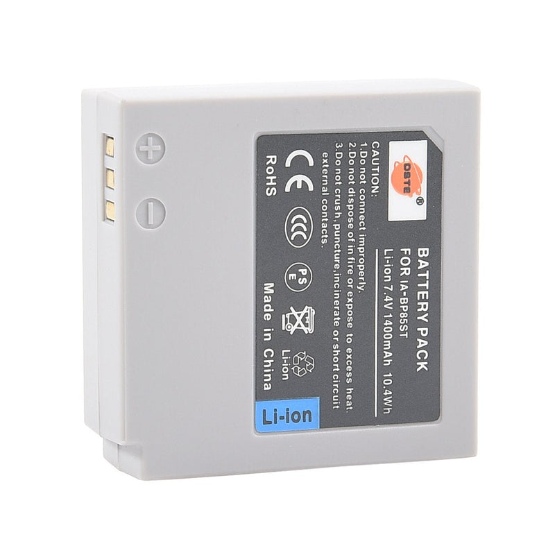 DSTE IA-BP85ST Li-ion Battery + Charger DC50 Compatible with Samsung BP85ST, VP-HMX08, VP-HMX10, VP-HMX10C, VP-MX20, VP-MX25, HMX-H100, SC-HMX10, SC-MX10, SC-MX20, SMX-F30, SMX-F33