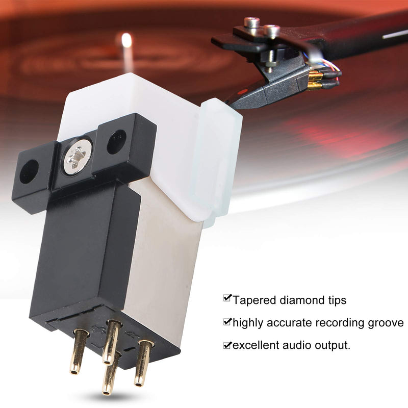 Dpofirs Moving magnetic Cartridge Turntable,ABS Magnetic Cartridge Stylus with Vinyl Needle,Perfect for Upgrading Vinyl Record Player,Standard Mount Accurate Record Function