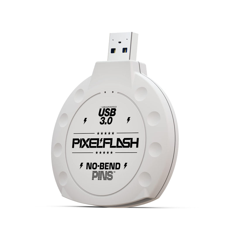 PixelFlash No-Bend Pins USB 3 CF Card Reader Tactical SuperSpeed Compact Flash Adapter [American Brand] - White (SD ー 1289) Classic