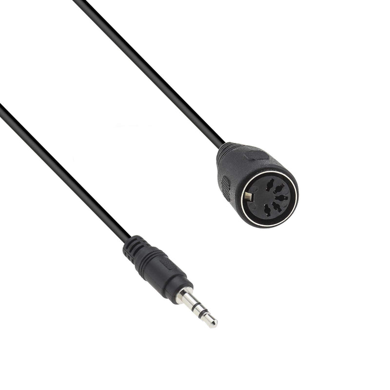 MIDI 5-Pin DIN-Female Audio Adapter Cable,3.5mm 1/8inch Male TRS Stereo Plug to DIN 5 PIN Female Socket Converter Input Cable 1.5 Meter