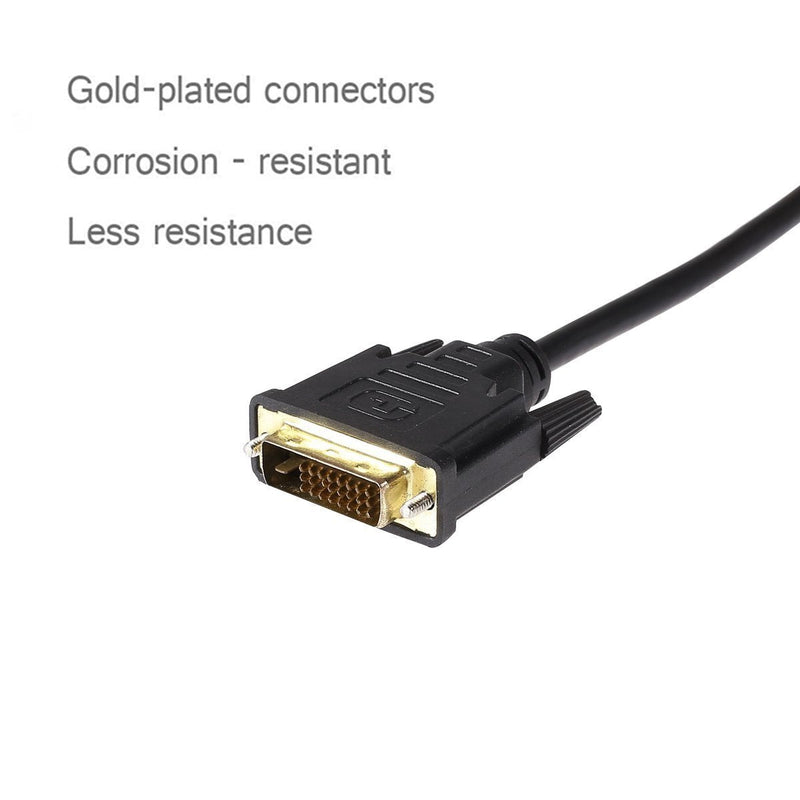 CableDeconn Active DVI-D Link 24+1 Male to VGA Female M/F Video Cable Adapter Converter