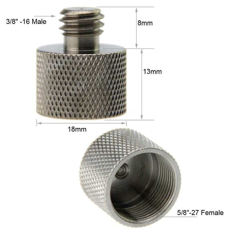 [AUSTRALIA] - CAMVATE Mic Screw Adapter 1/4"-20 Male & 3/8"-16" Male to 5/8"-27 Female 