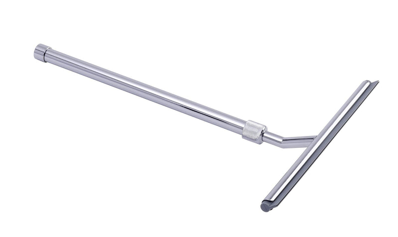 Wenko Glass Doors, Bathroom Squeegee for Shower, Stainless Steel Dimensions 10.2 x 14.6-23.2 x 1.2 in, 1x10x15-23 in, Shiny