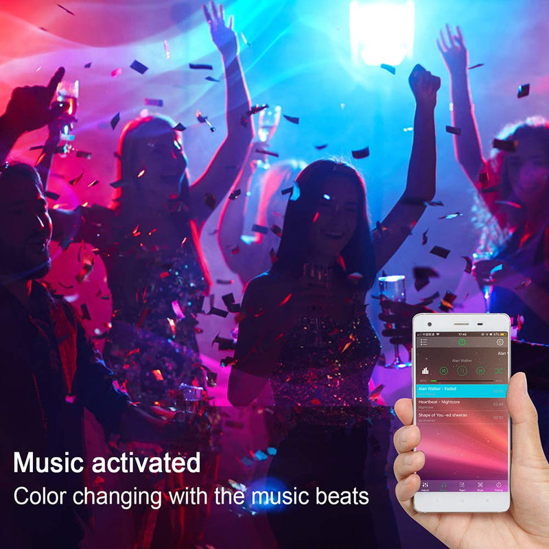 [AUSTRALIA] - LED Strip Lights, LitSoul RGB Accent Lighting Sync to Music, App Control, 8.2ft RGB Bias Light for TV, Bed Room Decor, USB Powered, for Android/iOS 8.2ft Bluetooth Control 